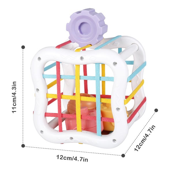 Baby Shape Sorter Toys Colorful Brain Sensory Bin Toy Portable Toddler Carousel 2