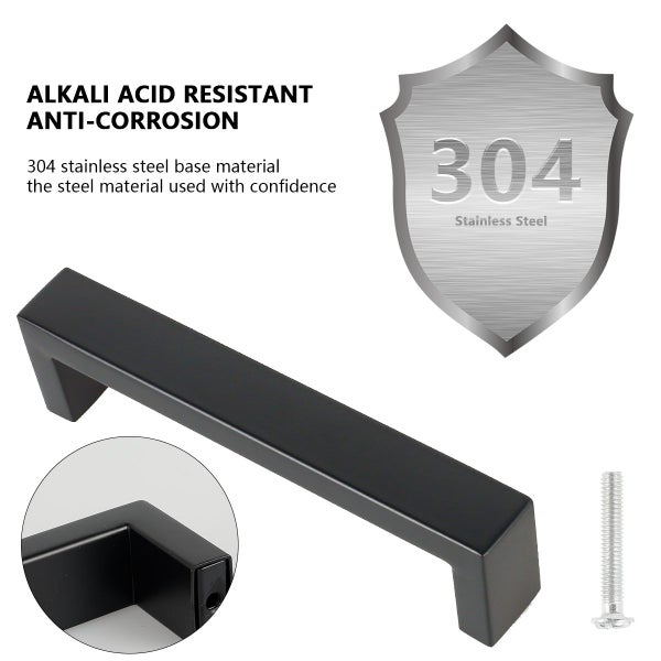 10PCS Square Cabinet Handles Kitchen Handles Matte Cabinet Handles for C Carousel 2