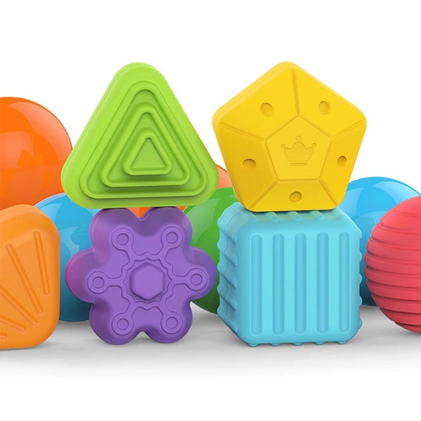 Shape Sorter Toy 6pcs Blocks/Balls Shape Sorting Cubes Sensory Training Carousel 10