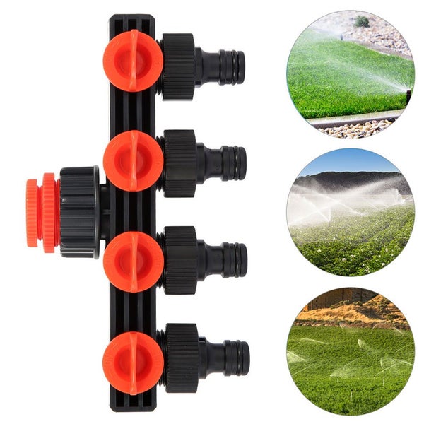4 Way Hose Splitter Tap Hose Connectors Distributor Garden Irrigation S Carousel 1