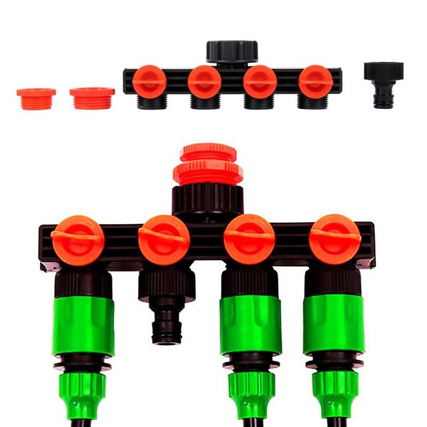 4 Way Hose Splitter Tap Hose Connectors Distributor Garden Irrigation S Carousel 11