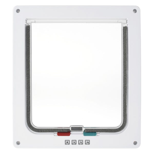 Pet Door ABS Strong Dog Flap Door 4 Way Pet Locking Door Auto-Closing C Carousel 11