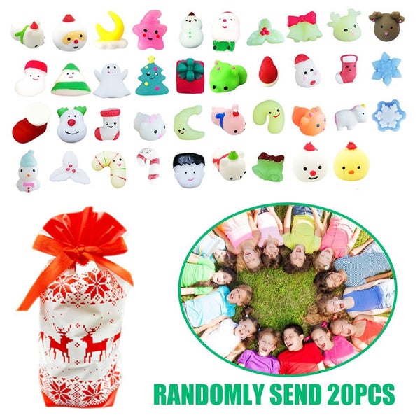 20pcs Mochi Squishy,Mini Stress Relief Pinch Toys for Kids Birthday Gif Carousel 2