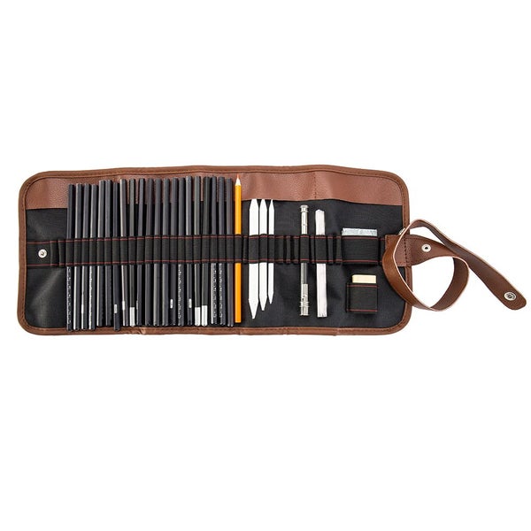 30 Set Drawing Sketching Sketch Charcoal Pencil Pens Stationery Artist Carousel 2