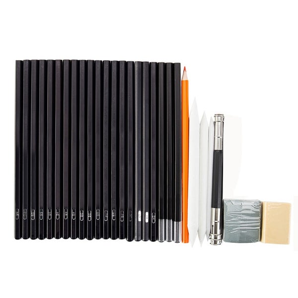 30 Set Drawing Sketching Sketch Charcoal Pencil Pens Stationery Artist Carousel 10