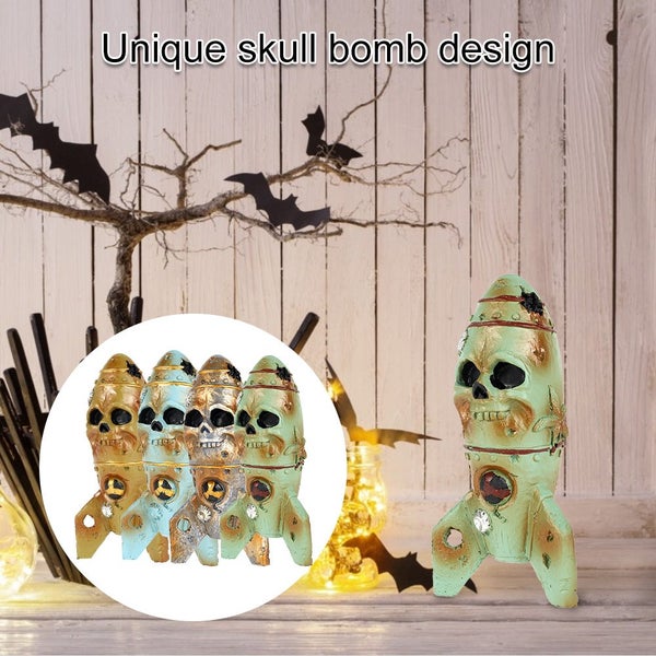 Halloween Decoration Skull Bomb Mini Model Resin Nuclear Warhead,Type C Carousel 2