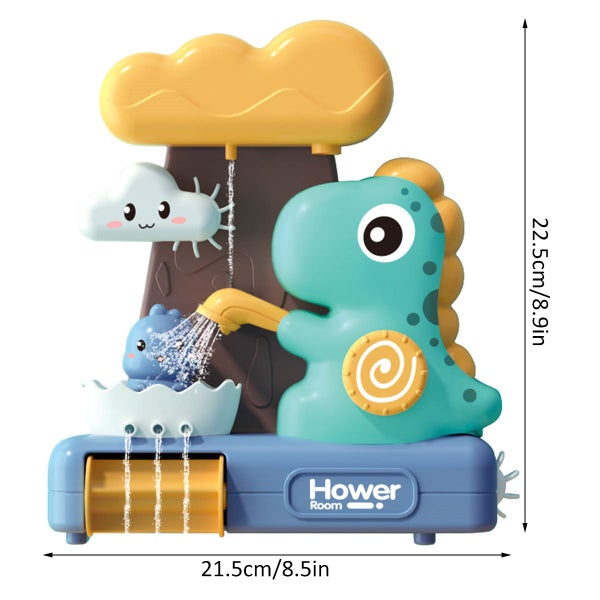 Bath Waterfall Toy w/3pcs Suction Cups Waterwheel Bath Toy Early Educat Carousel 9
