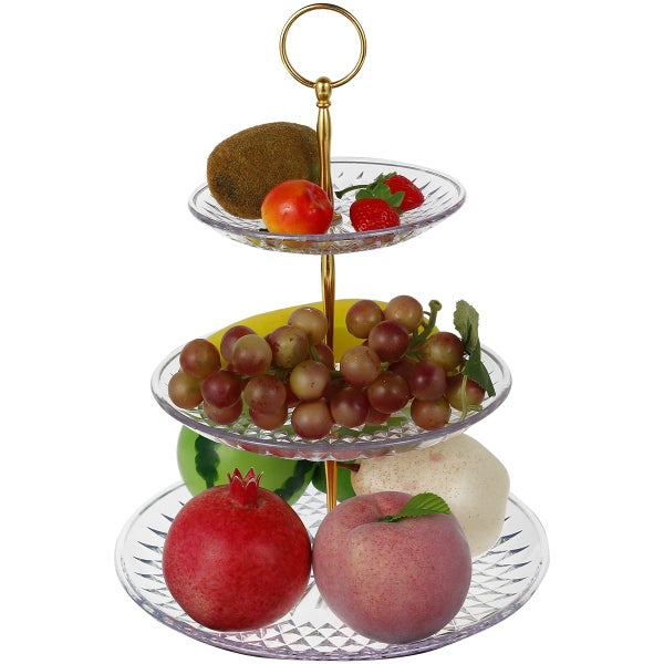 3 Tiers Cake Display Stand Round Food Server Display Detachable Cake St Carousel 1