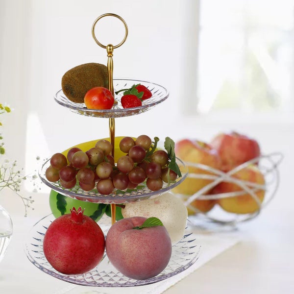 3 Tiers Cake Display Stand Round Food Server Display Detachable Cake St Carousel 2