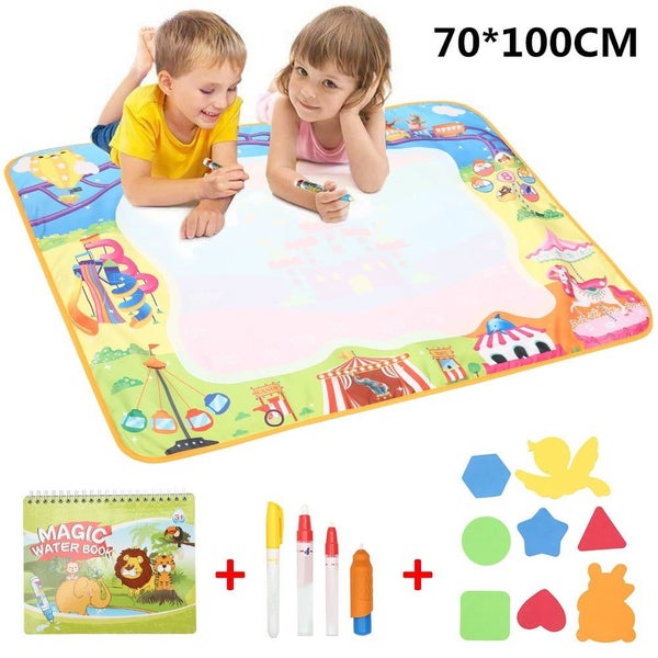 70X100CM Doodle Children Water Drawing Toys ing Mat Water Pen Molds Kit Kid Educ Carousel 1
