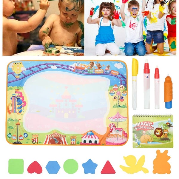 70X100CM Doodle Children Water Drawing Toys ing Mat Water Pen Molds Kit Kid Educ Carousel 2