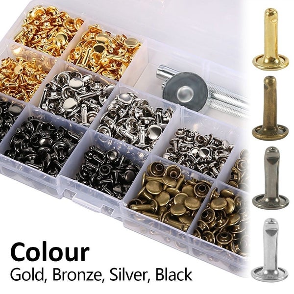 480pcs Snap Fasteners Kit with Rivet Punch Base Pliers - Metal Button Snaps Pres Carousel 13