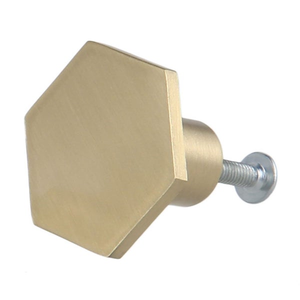8Pcs Cabin Door Pulls Knobs Hexagon Brass Drawer Handles for Cupboard C Carousel 1