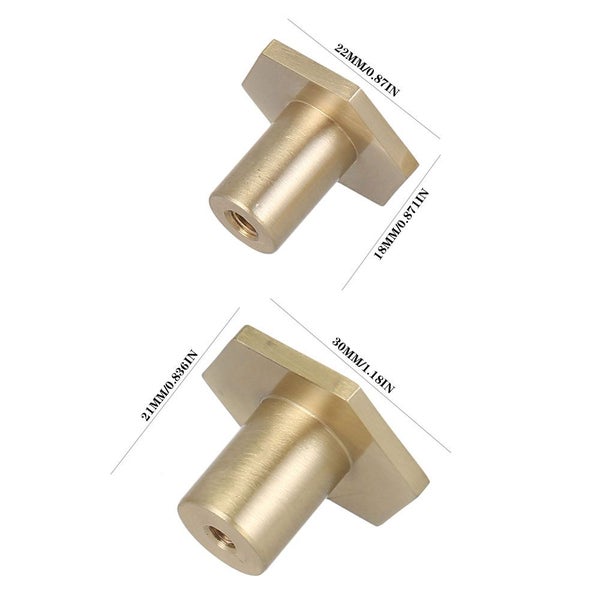 8Pcs Cabin Door Pulls Knobs Hexagon Brass Drawer Handles for Cupboard C Carousel 2