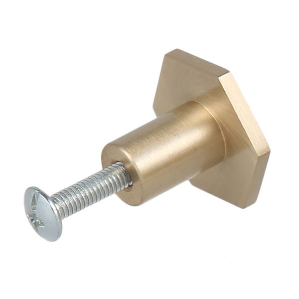 8Pcs Cabin Door Pulls Knobs Hexagon Brass Drawer Handles for Cupboard C Carousel 10