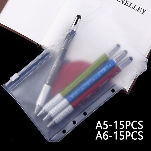 Binder Pockets 6 Holes Zipper Binder for A5 Paper A6 Paper Document Let Carousel 1