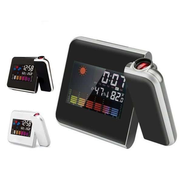 Hightech Digital LED Projector Projection Weather Station Calendar Snooze Alarm Carousel 1