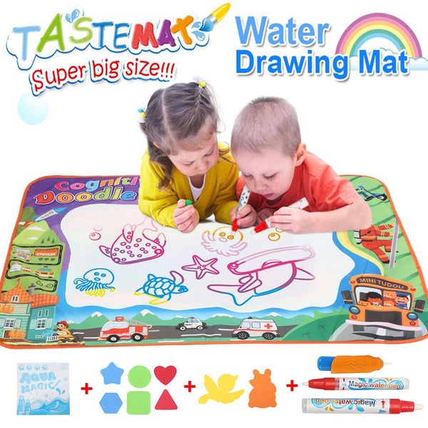 Water Drawing Mat, Kid's Drawing Reusable Hanging Doodle Mat, Ideal Edu Carousel 1