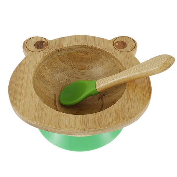 Baby Suction Bowl&Spoon BPA Free Bamboo Feeding Dinner Set Removable Su Carousel 4