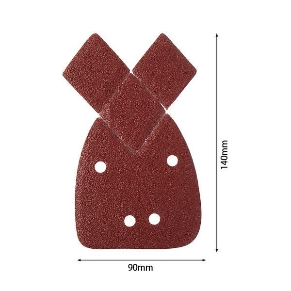 50pcs 40/60/80/120/240 Mouse Detail Sanding Sheets Sandpaper for Black and Decke Carousel 2