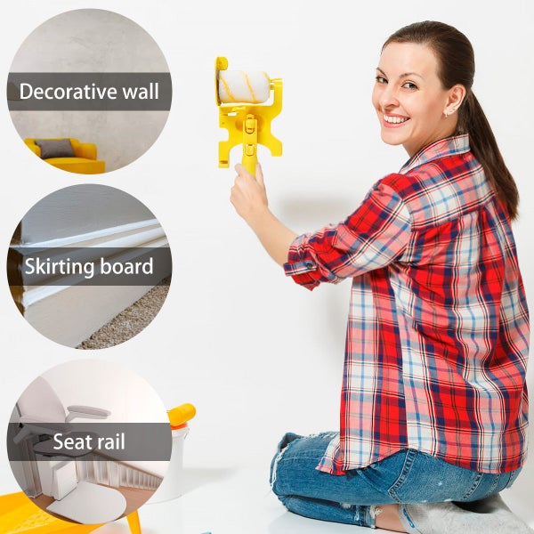 12/9 inch Paint Edger Roller Brush Hand-held Clean-Cut Paint Roller Bru Carousel 9