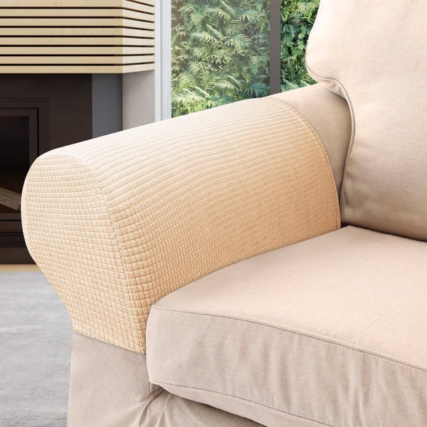 Sofa Arm Cover Two Pairs of Stretch Armchairs Soft Polyester Fiber Arm Carousel 1
