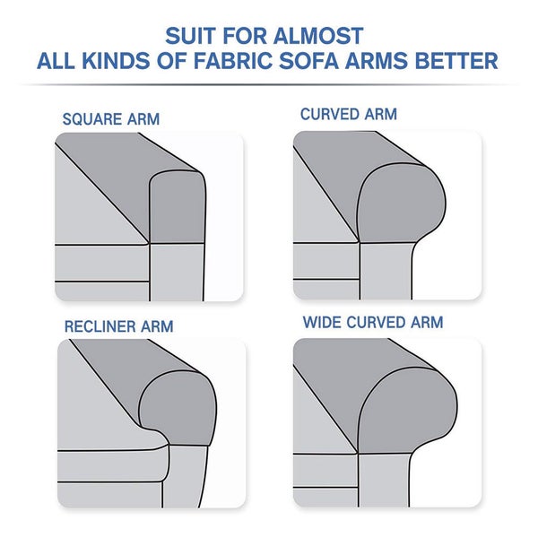 Sofa Arm Cover Two Pairs of Stretch Armchairs Soft Polyester Fiber Arm Carousel 7