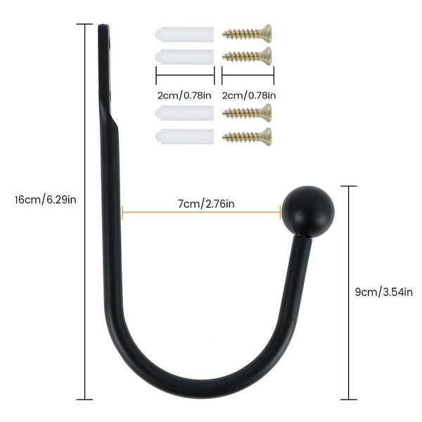 2PCS Curtain Hooks Holdbacks, Curtain Tieback Hooks, U Shaped Hook Deco Carousel 2