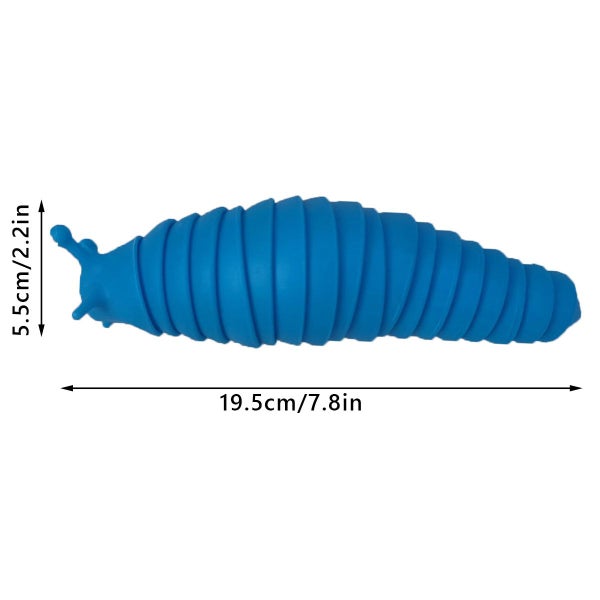Small Fidget Slug 3D Printed Articulated Slug Toy Flexible and Stretchy Carousel 2