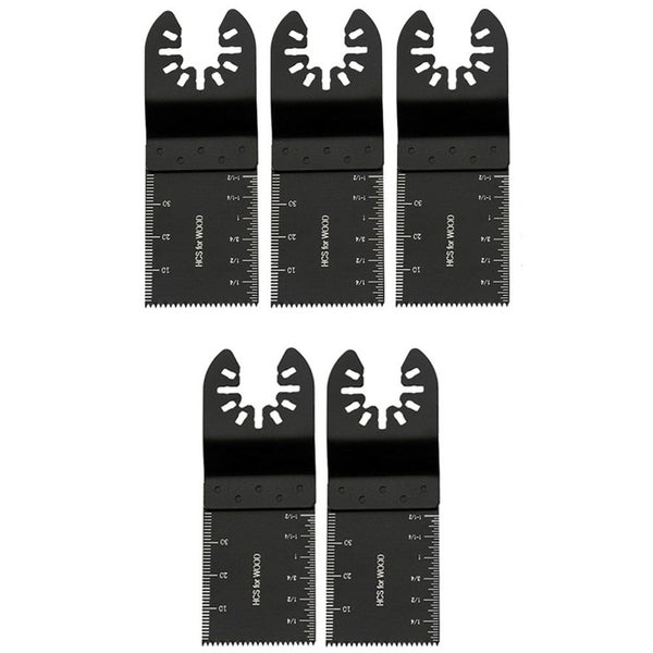 5Pcs Carbon Steel Cutter Saw Blades Bi-metal Straight Wood Oscillating Carousel 1