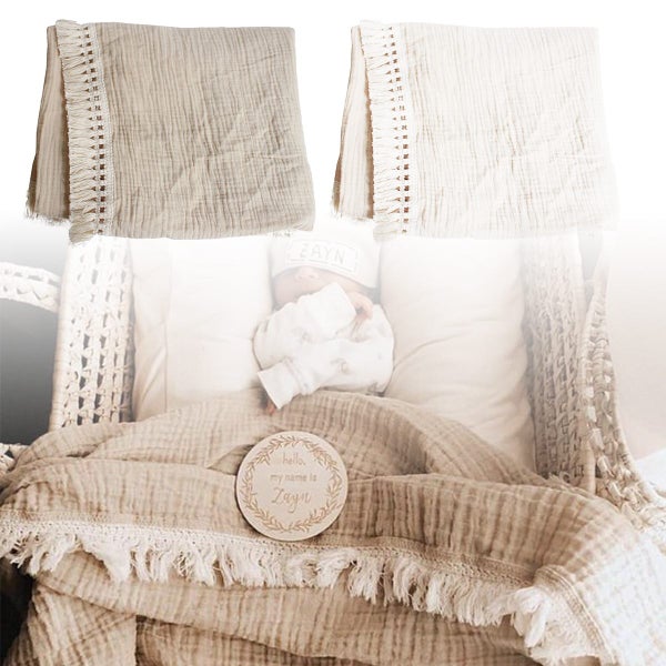 Newborn Swaddle Muslin,Newborn Swaddle Muslin Unisex Tassel Infant Baby Carousel 1