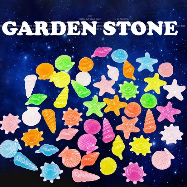 Glow in The Dark Pebbles, Assorted Resin Luminous Pebbles Stepping Ston Carousel 1