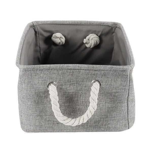 L Storage Bin Basket Box Linen Fabric Organizer Drawer Container Househ Carousel 10