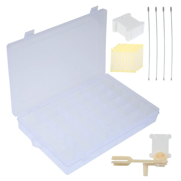 1Set Embroidery Floss Organizer Tools with 36 Removable Compartments In Carousel 1
