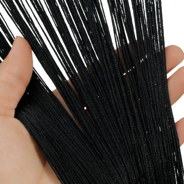 90x200cm Solid Color String Curtains Panels Door Fly Screen Room Divide Carousel 2