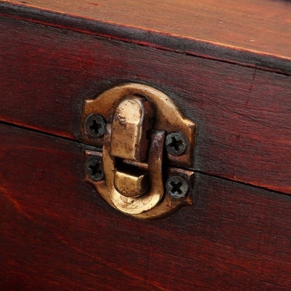 Wooden Treasure Storage Box with Lock Treasure Chest Decorative Boxes with Lids Carousel 7