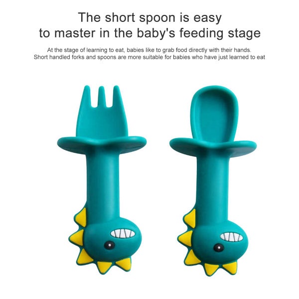 Kid Plates, Cute Dinosaur Shape Suction Silicone Food Fruits Divided Pl Carousel 2