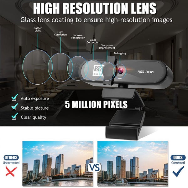 1080P HD Webcam with Microphone Carousel 2