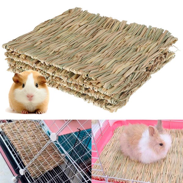 4PACK Natural Grass Mat Woven Bed Mat for Small Animals Rabbit Hamster Carousel 2