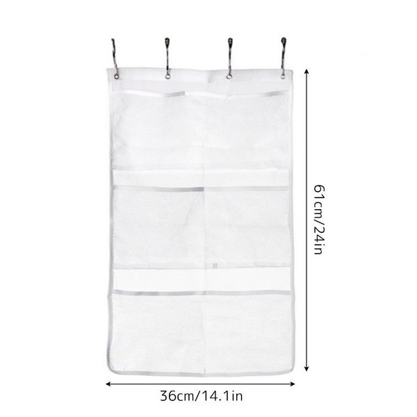 Mesh Shower Organiser Shower Hanging Organizer for Bathroom with 6 Pock Carousel 2