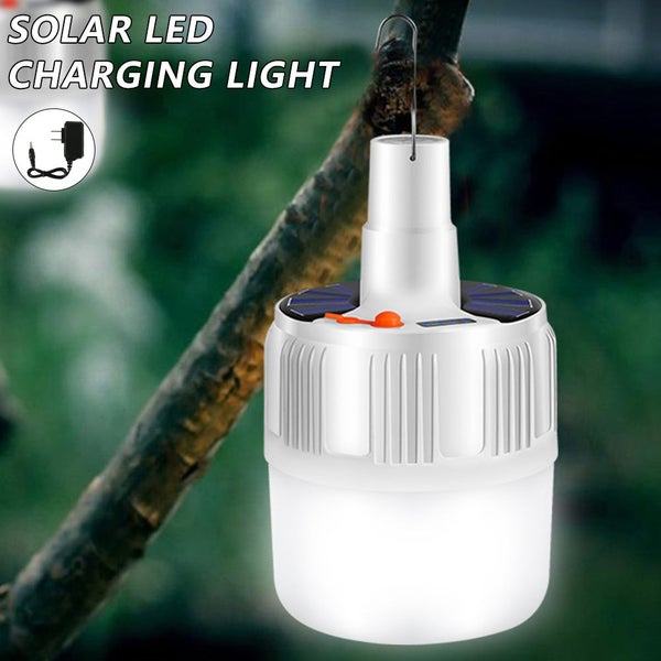 100W Solar Power Shed Light Bulb LED Portable Hanging Lamp Rechargeable Carousel 1