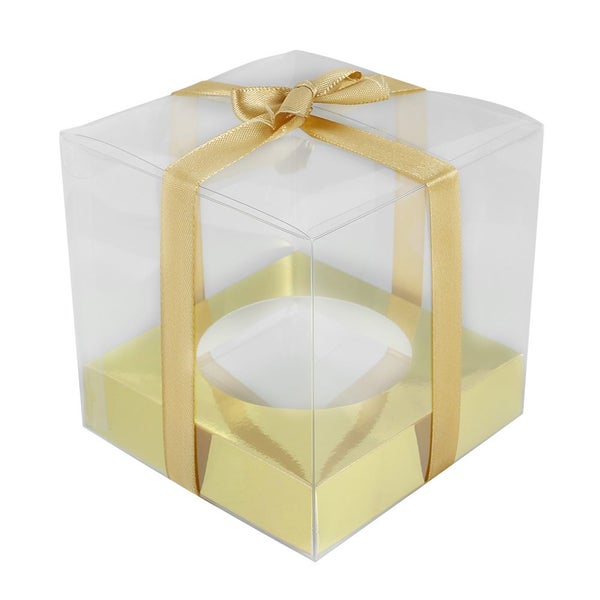 Transparent Cake Box Decoration Gift Display Container Easy Folding Box Carousel 2