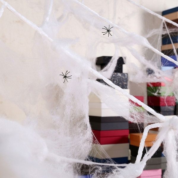 Giant Spider Web Halloween Spider Web Decoration, Super Stretch Cobweb, Carousel 11