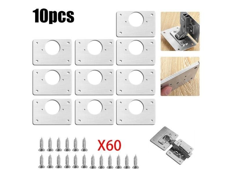 1/2/4/10Pcs Hinge Repair Plate Cabinet Furniture Drawer Table Scharnier Carousel 2