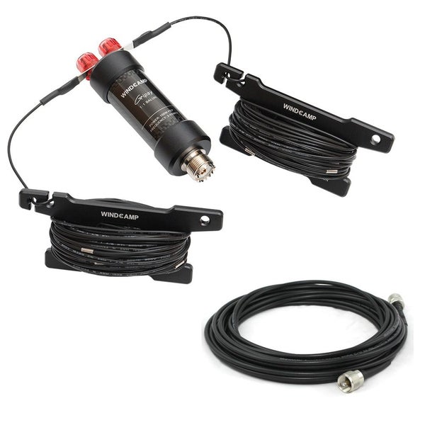 TECHOMAN Windcamp Gipsy 5-50MHz Coil Dipole HF Short Wave Antenna and Balun 20M Carousel 1