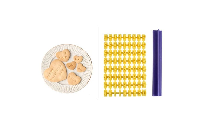 PTN Cookie Stamp Alphabet Biscuit Decorations Cutter Fondant DIY Tool Carousel 1