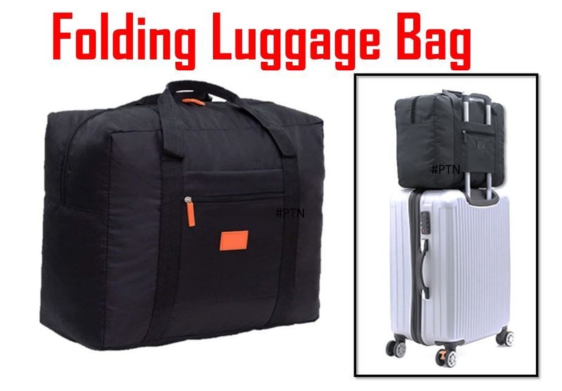 PTN BLACK Folding Luggage Travel Organiser Hand Baggage Travel Tote Lightweight Carousel 1