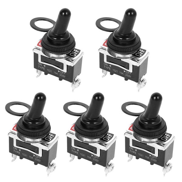 5Pcs Toggle Switch Waterproof 125V 15A SPST On/Off for DIY Crafting Car Carousel 1