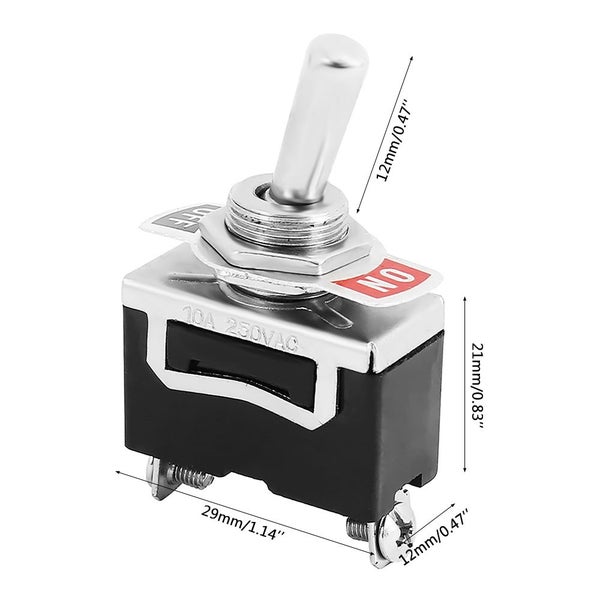 5Pcs Toggle Switch Waterproof 125V 15A SPST On/Off for DIY Crafting Car Carousel 2
