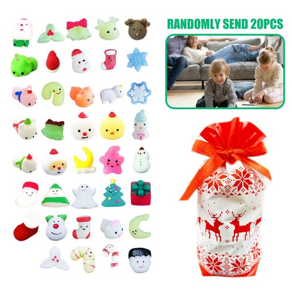 Mochi Squishy Toys, 20pcs Random Glitter Squishy Toys Kawaii Cute Soft Carousel 2